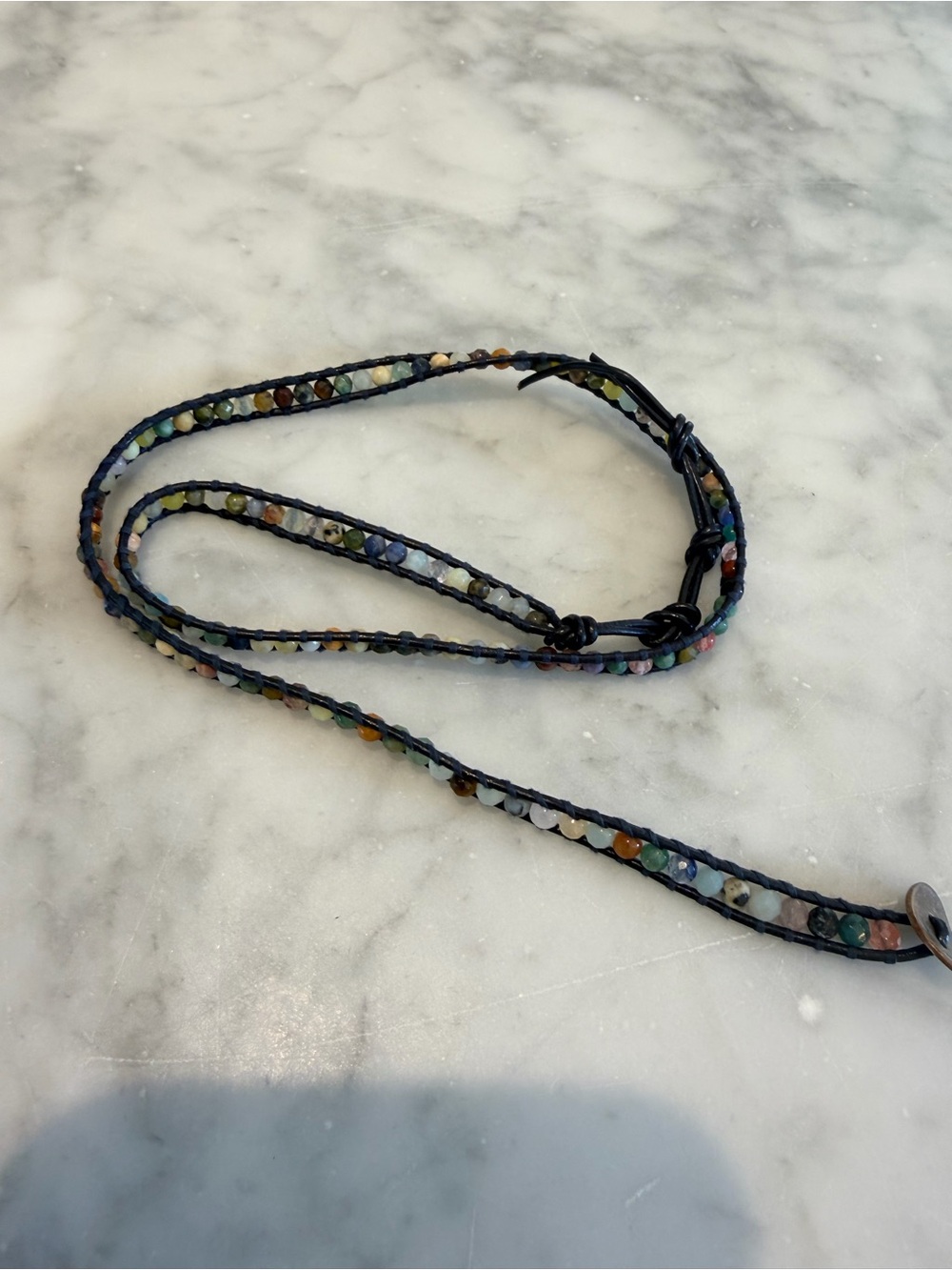 Chan Luu Multicolor Beaded Leather Wrap Bracelet